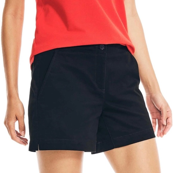 NÁUTICA Twill Women’s Shorts Black 12 - Picture 2 of 5